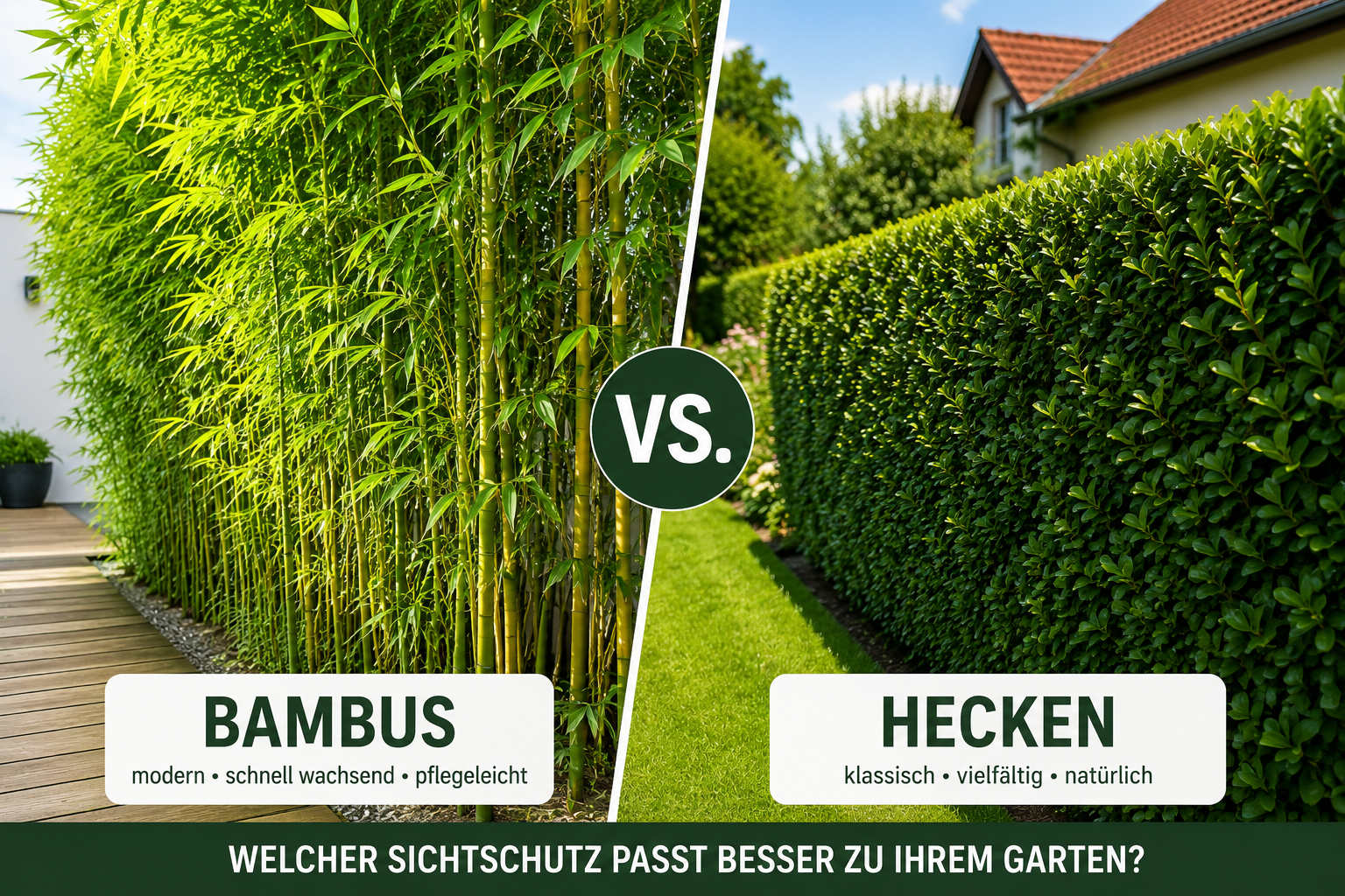 Bambus oder Hecken – Welcher Sichtschutz ist die bessere Wahl?