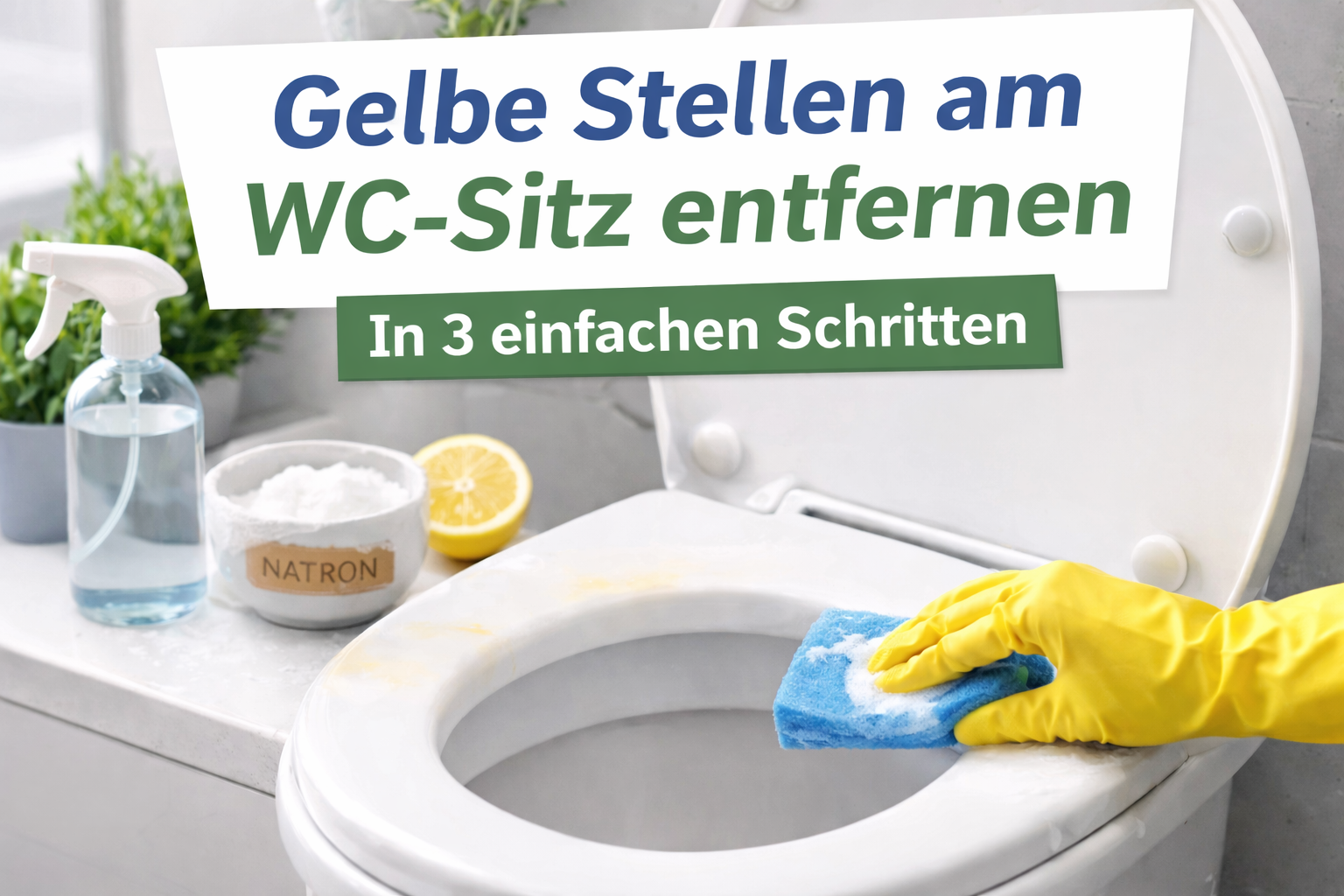 Gelbe Stellen am WC-Sitz entfernen – in 3 einfachen Schritten