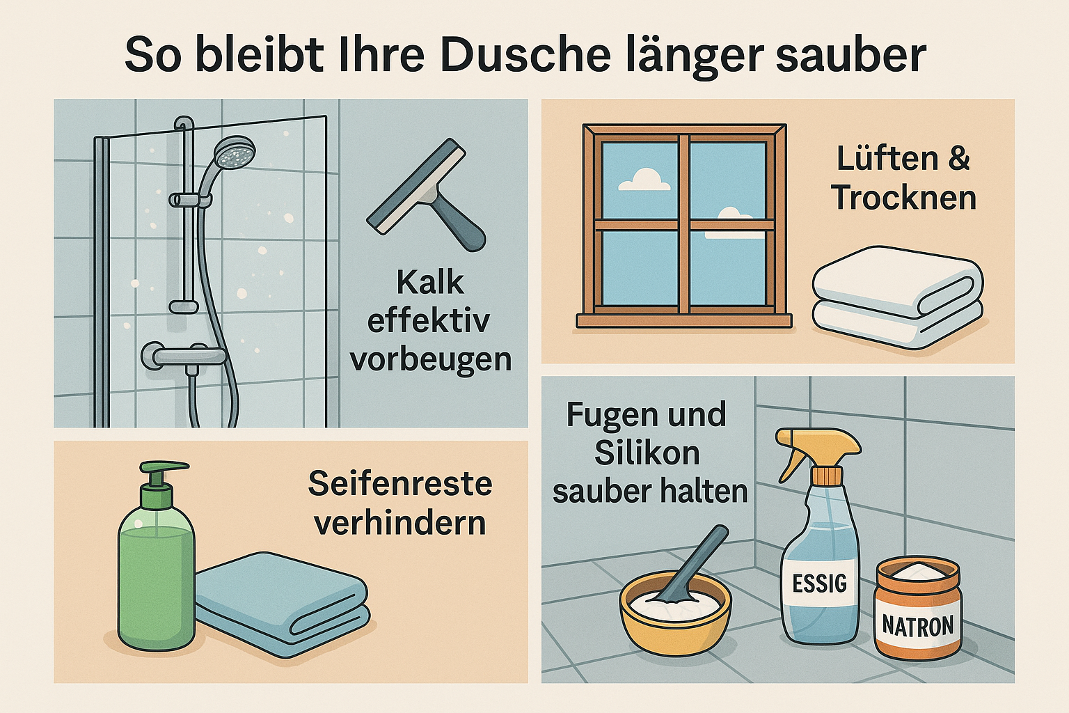 So bleibt Ihre Dusche länger sauber